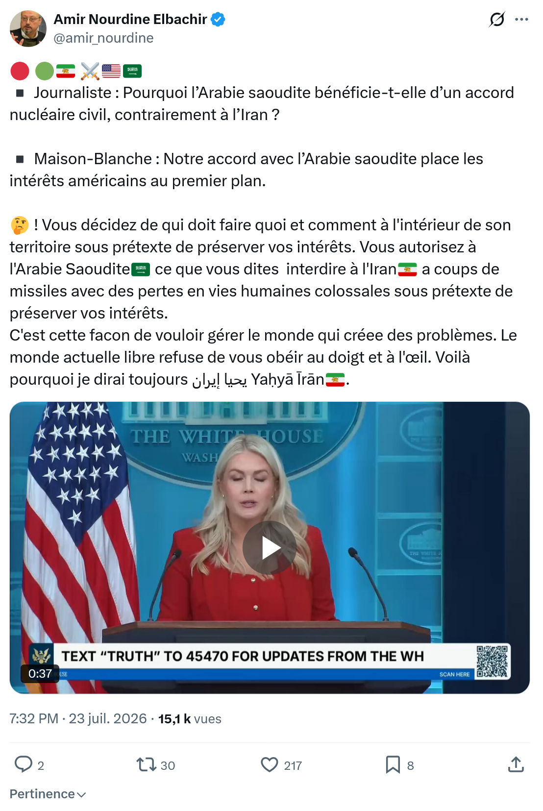 Amir Nourdine Elbachir: Journaliste : Pourquoi l’Arabie...