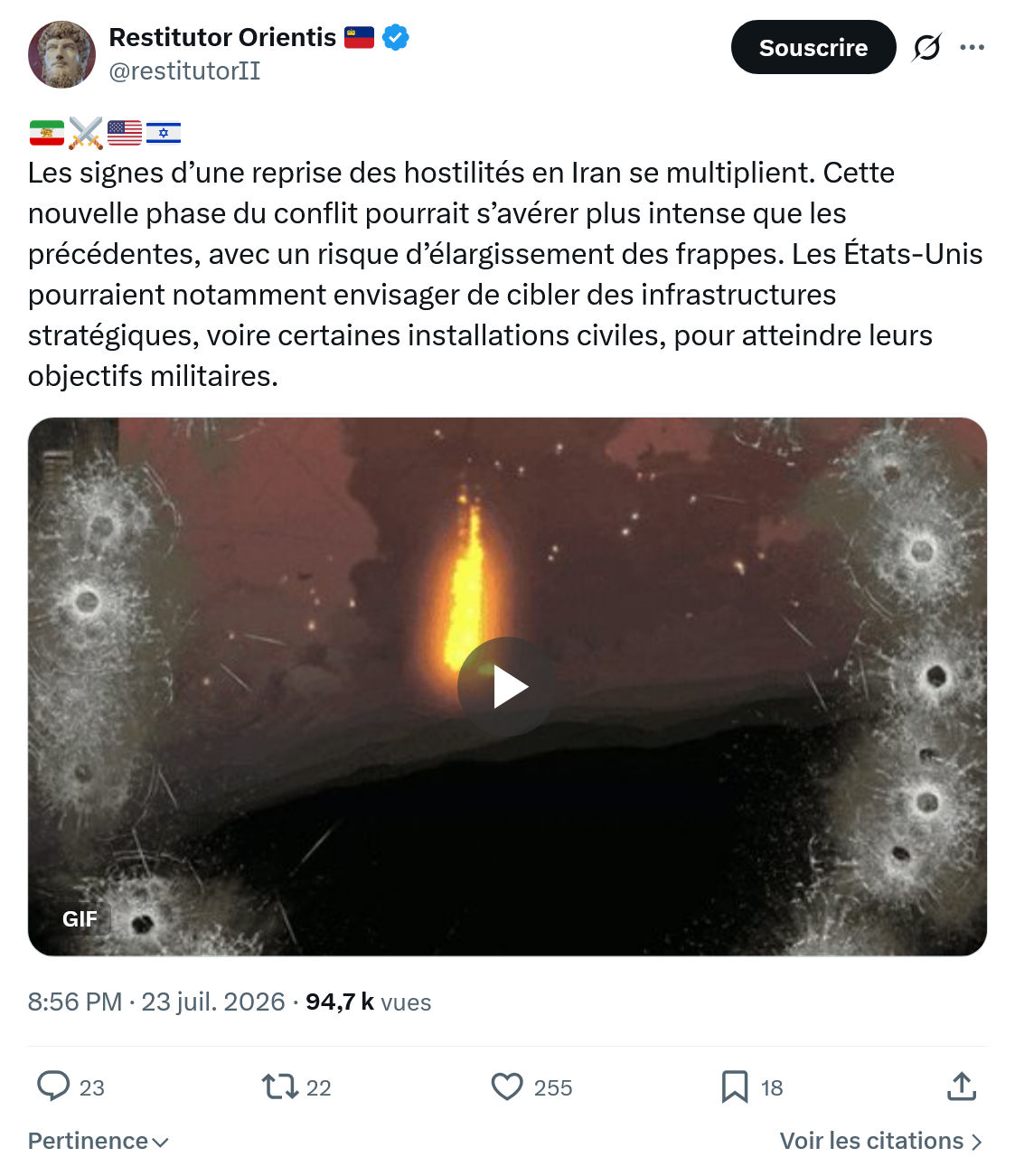 Restitutor Orientis: Les signes d’une reprise...