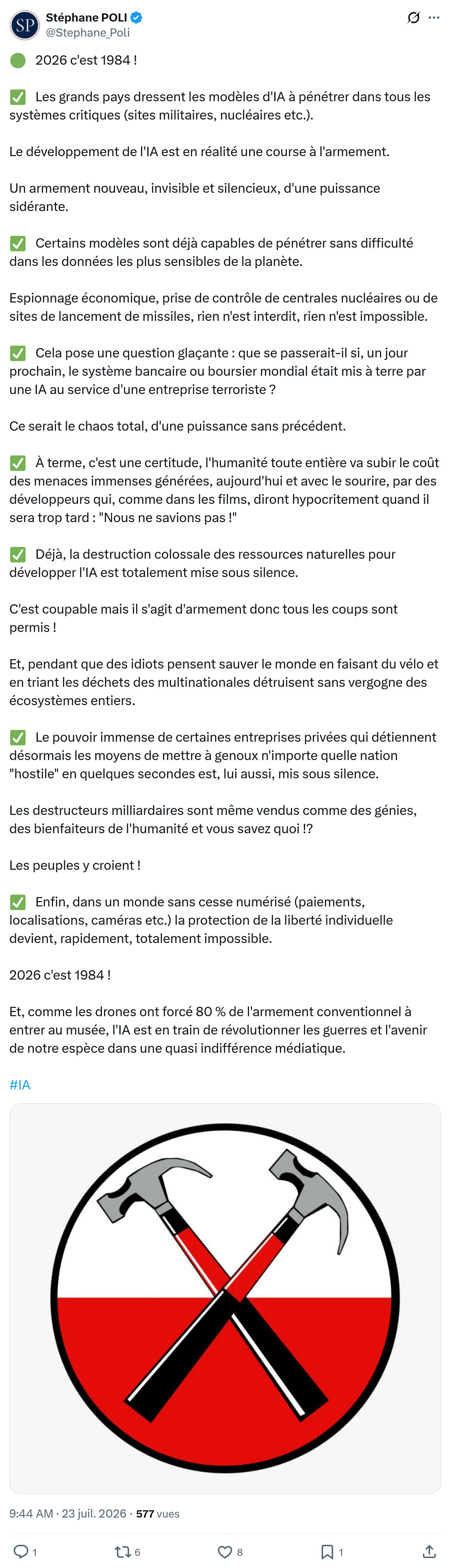 Stephane Poli: 2026 c'est 1984 !...