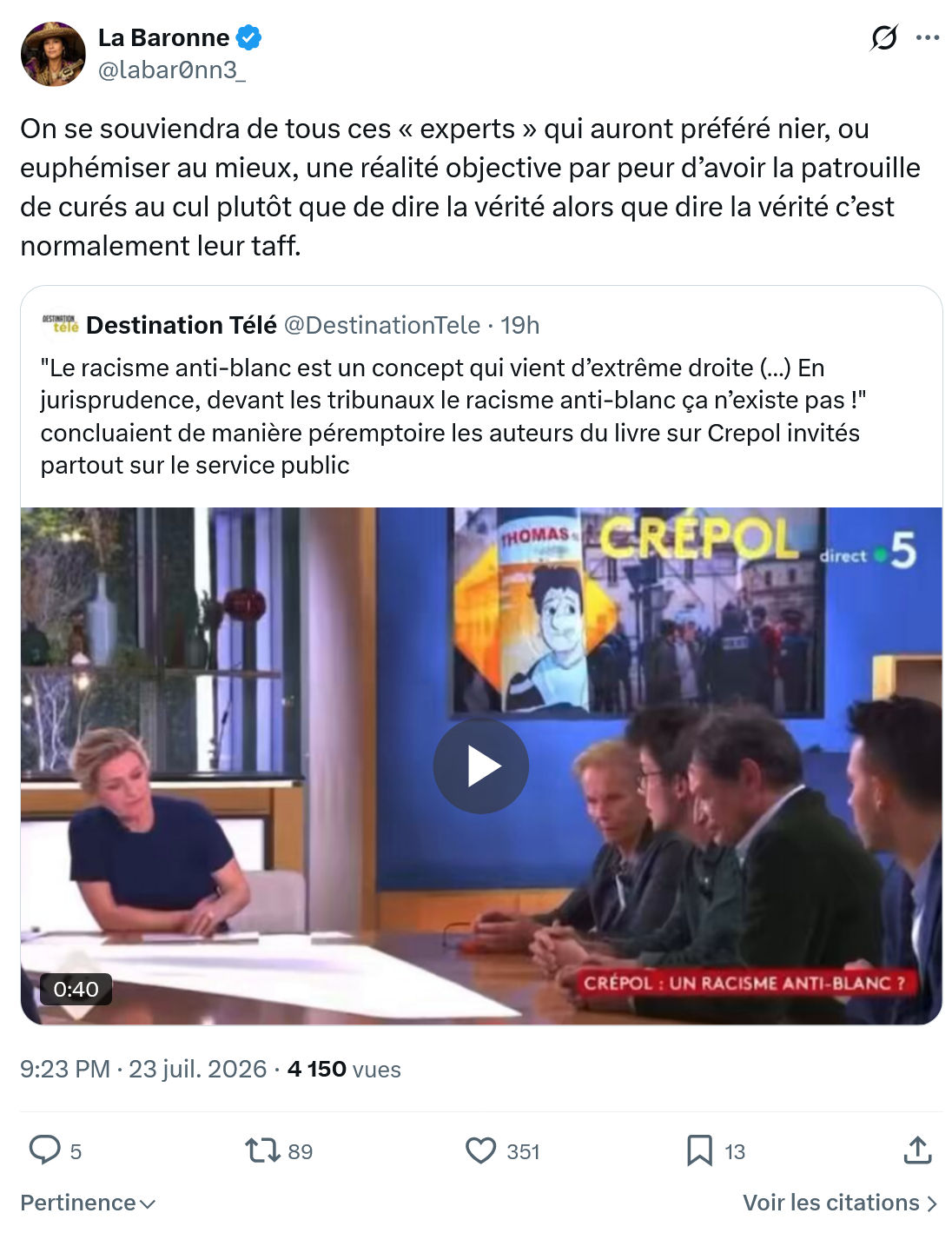La Baronne: On se souviendra de tous...