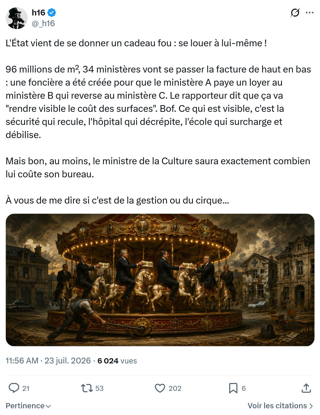 h16: L'État vient de se donner...