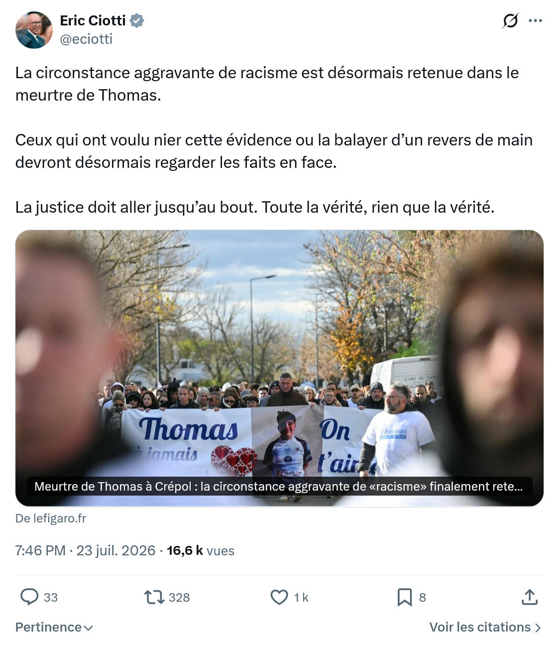 Éric Ciotti: La circonstance aggravante...