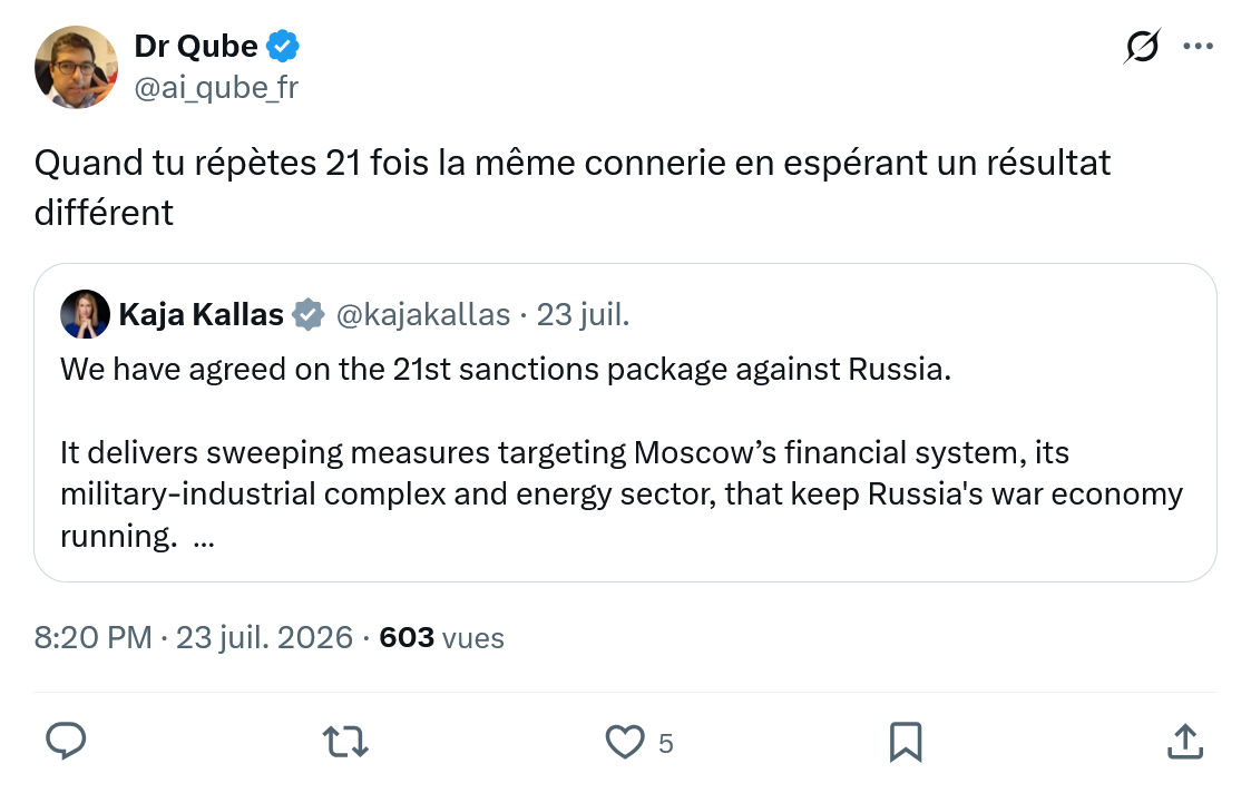 Dr Qube: Quand tu répètes 21 fois...