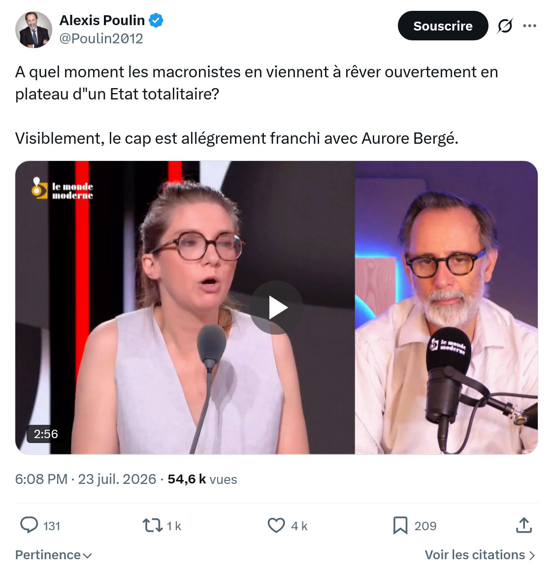 Alexis Poulin: A quel moment les macronistes...