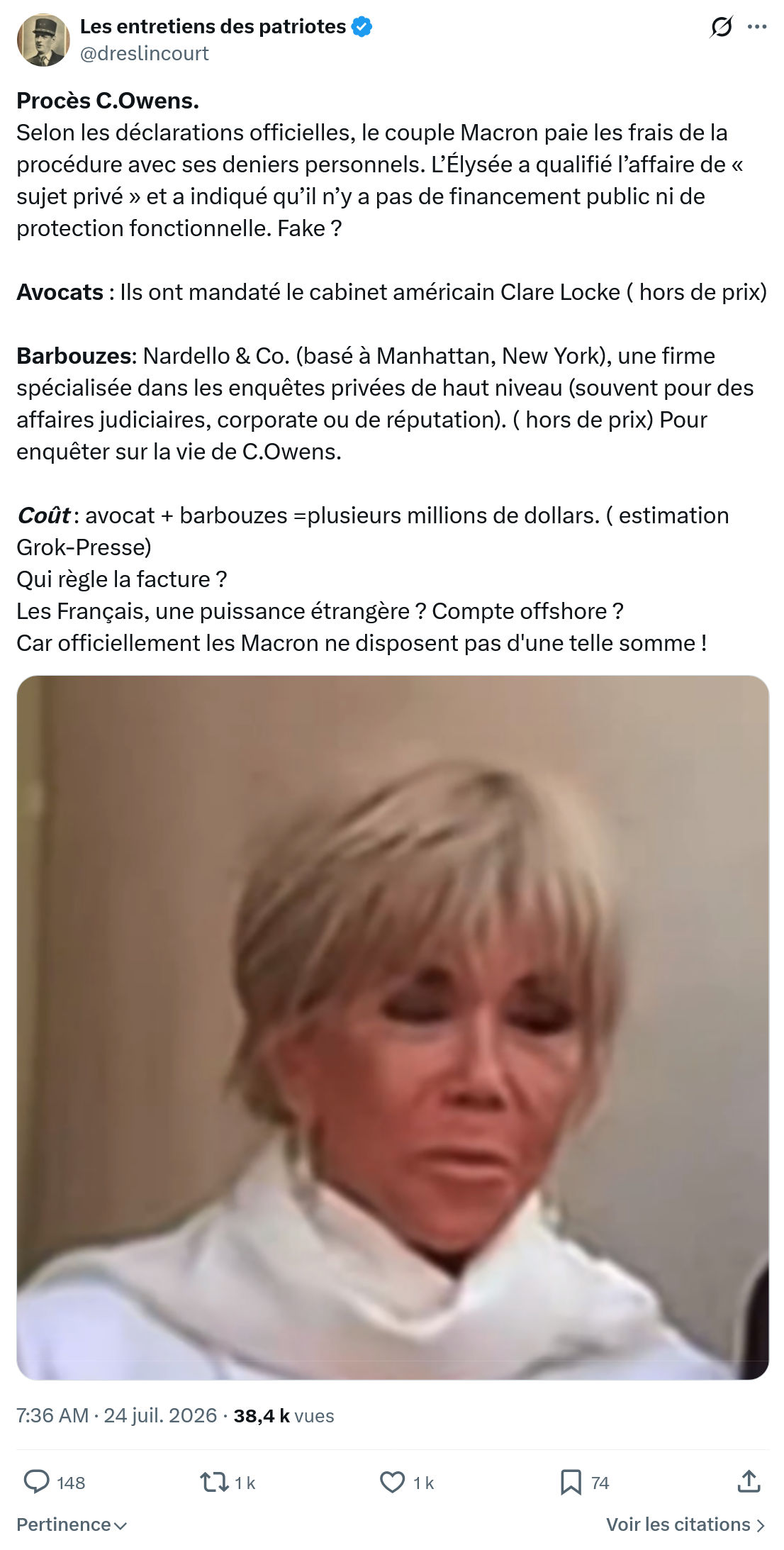 Marquis de Dreslincourt: Procès C.Owens...