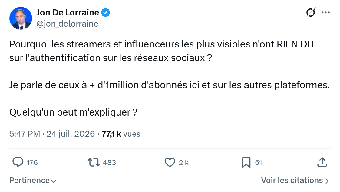 Jon De Lorraine: Pourquoi les streamers...