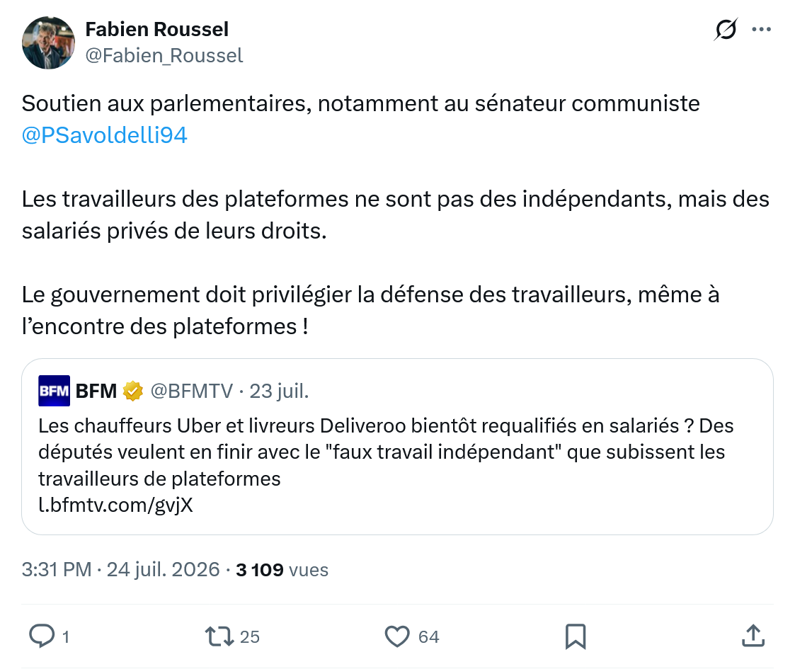 Fabien Roussel: Soutien aux parlementaires...