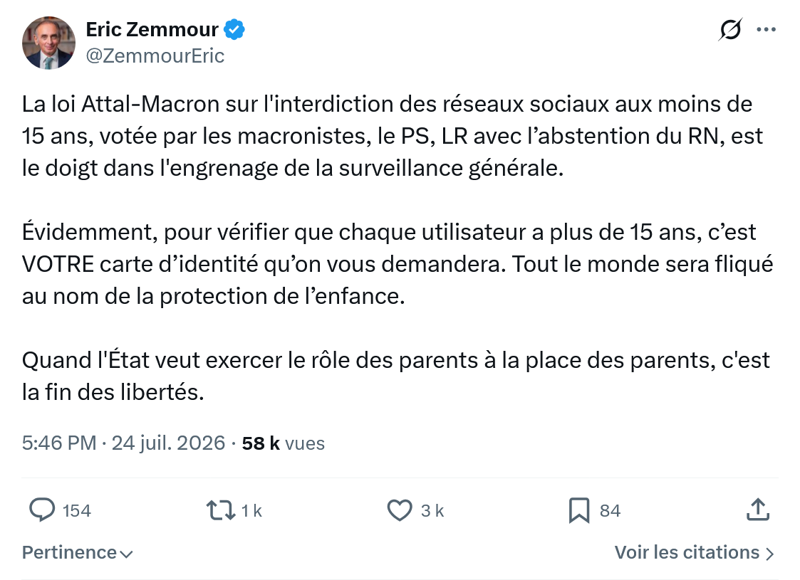 Eric Zemmour: La loi Attal-Macron sur l'interdiction...