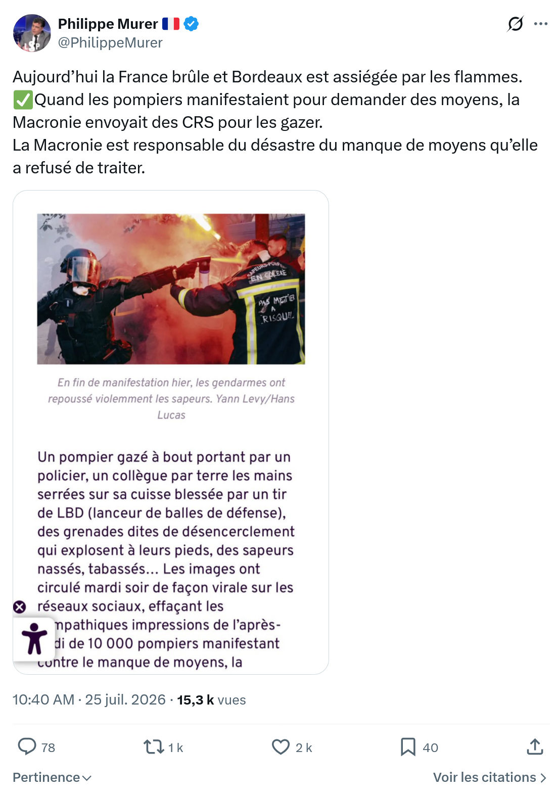 Philippe Murer: Aujourd’hui la France...
