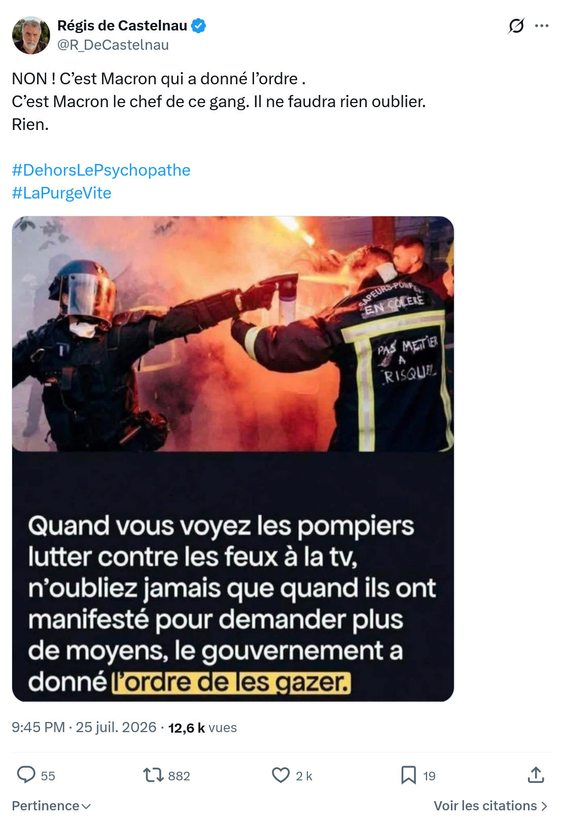 Régis de Castelnau: NON...