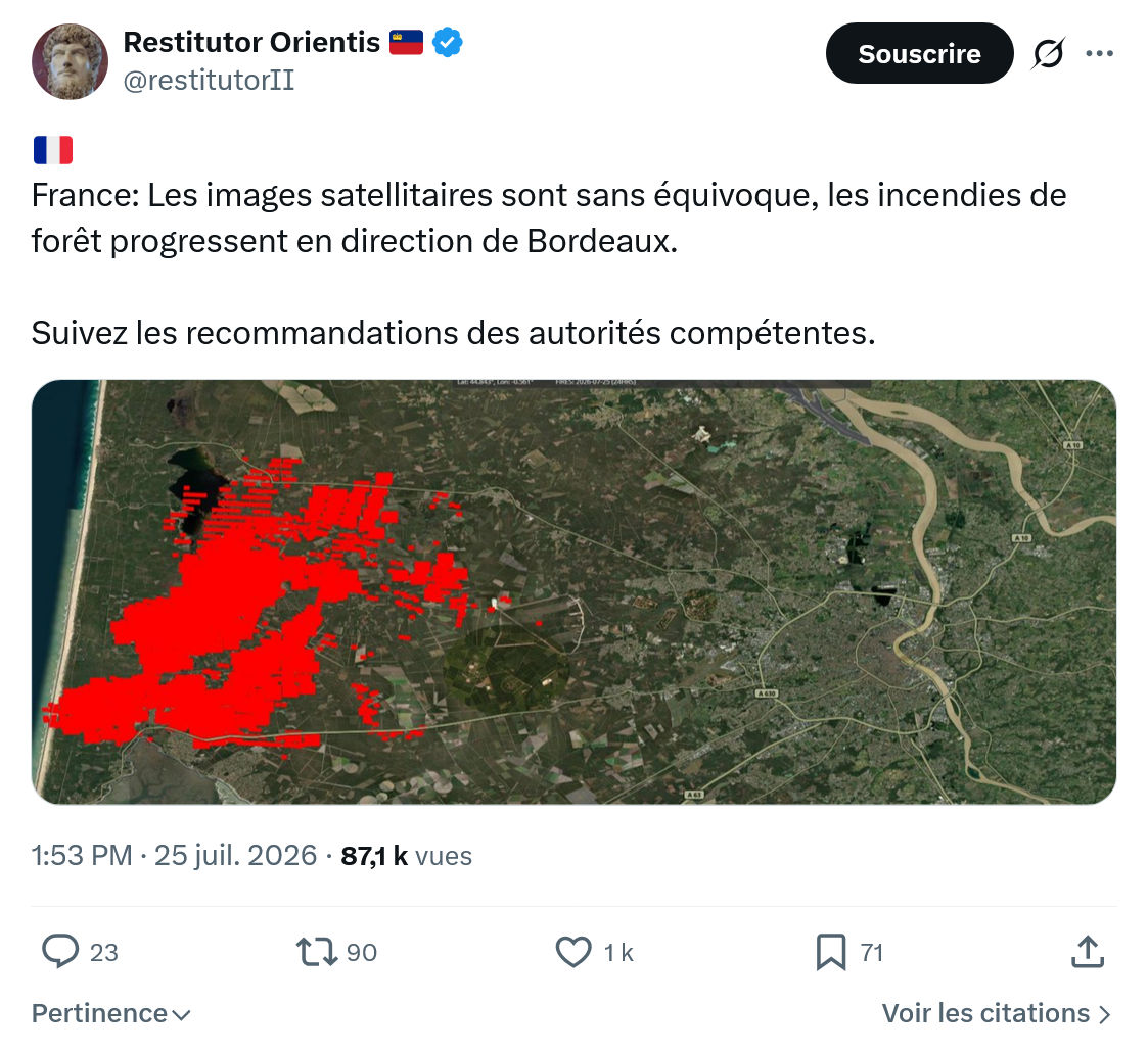 Restitutor Orientis: Les images satellitaires sont...
