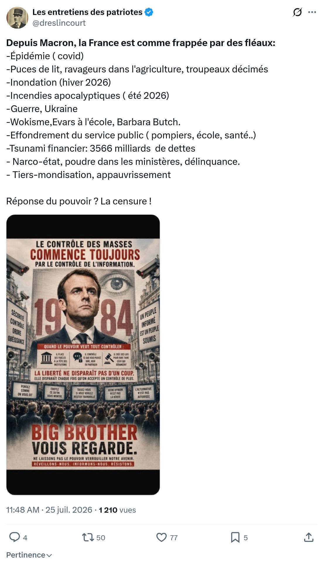 Marquis de Dreslincourt: Depuis Macron...