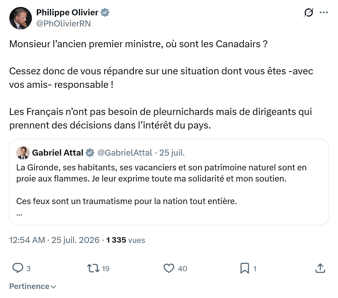 Philippe Olivier: Monsieur l’ancien premier...