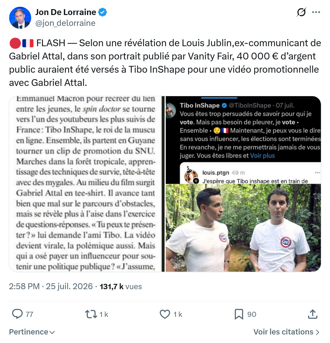 Jon De Lorraine: Selon une révélation de Louis Jublin...