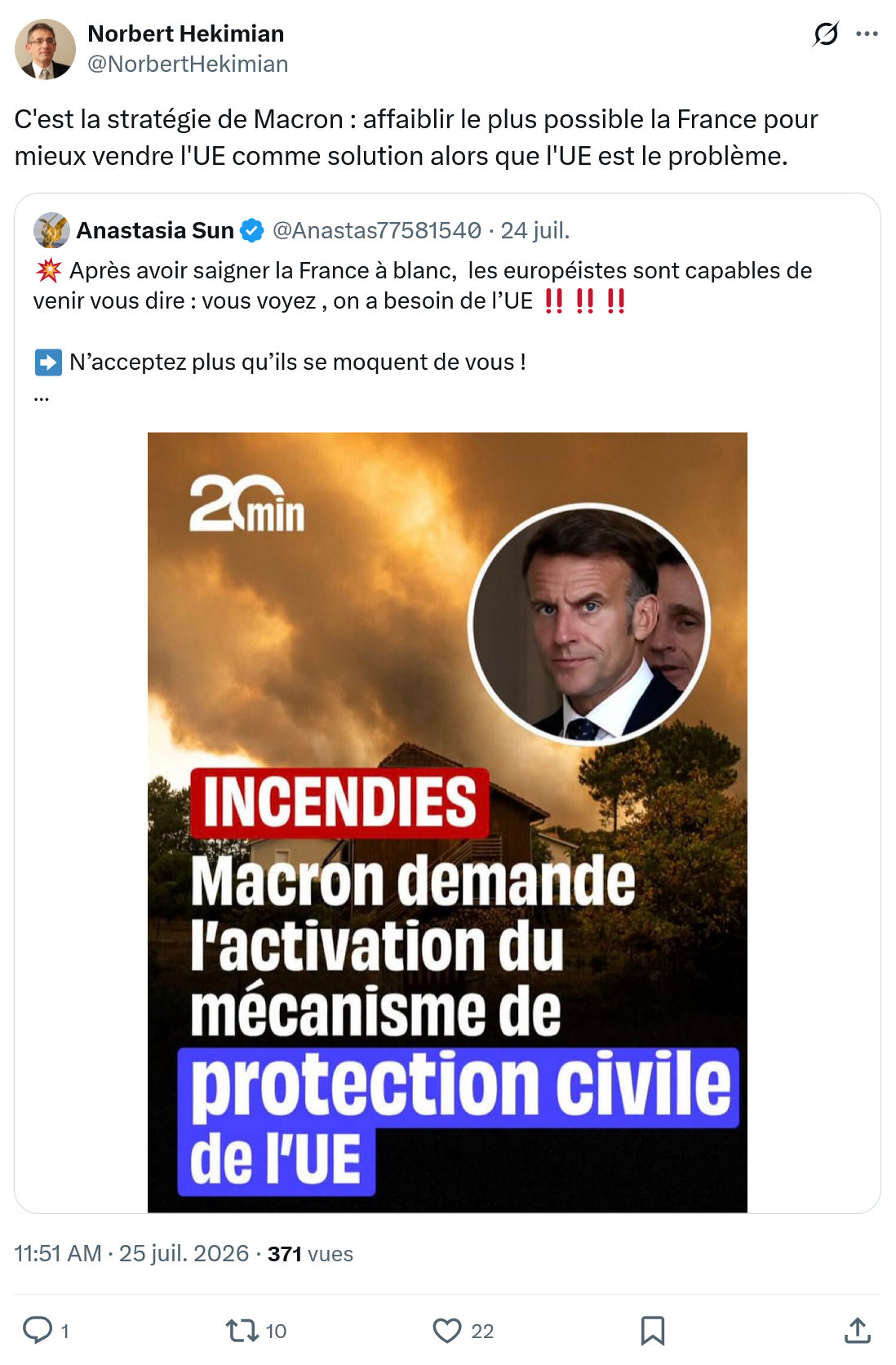 Norbert Hekimian: C'est la stratégie de Macron..