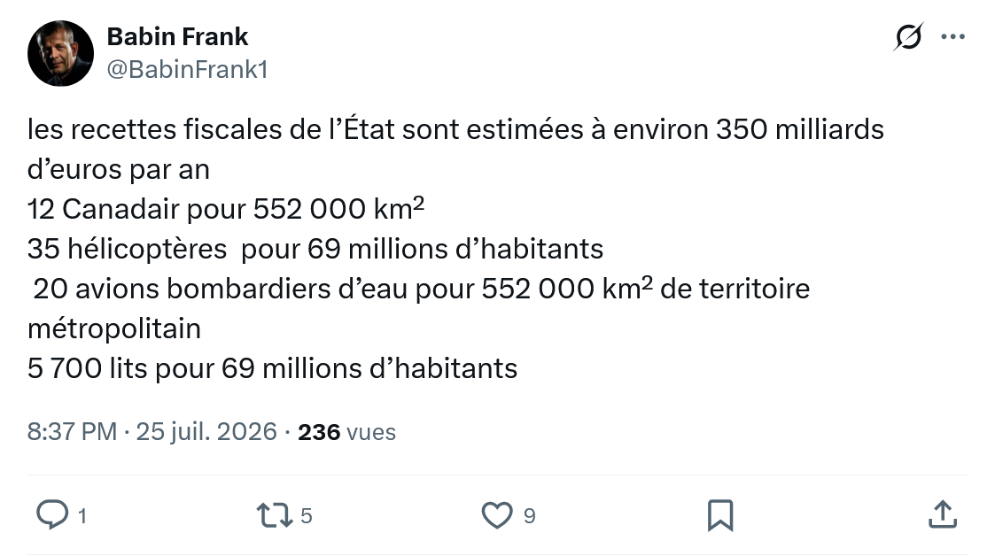 Frank Babin: les recettes fiscales de l’État sont estimées...