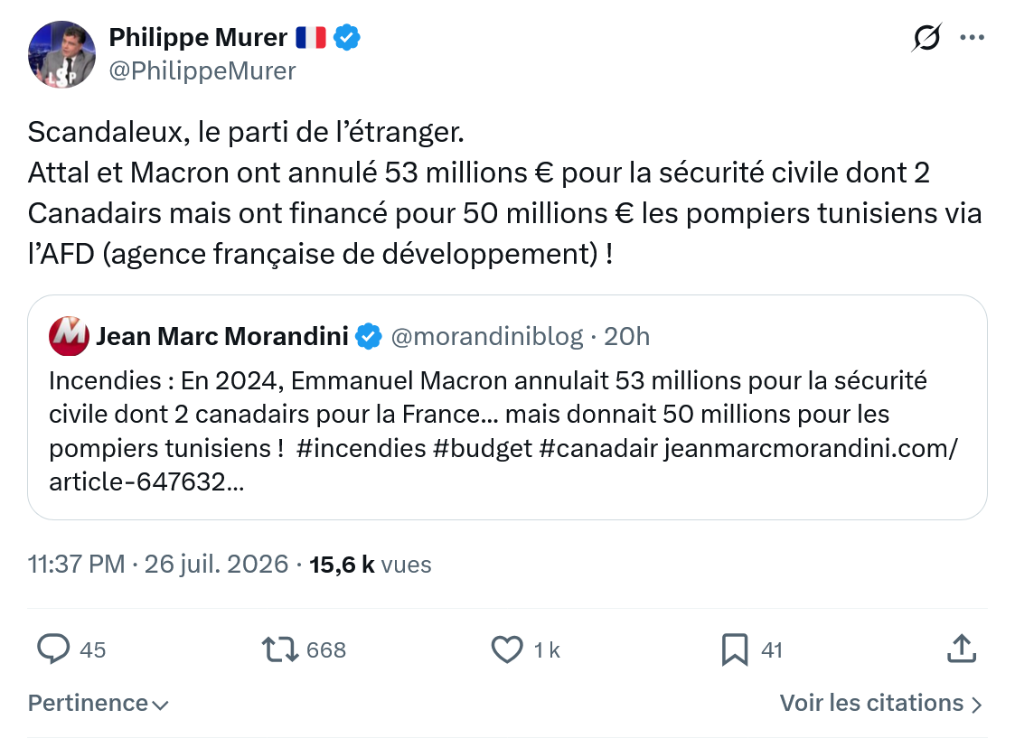 Philippe Murer: Scandaleux, le parti de l’étranger...