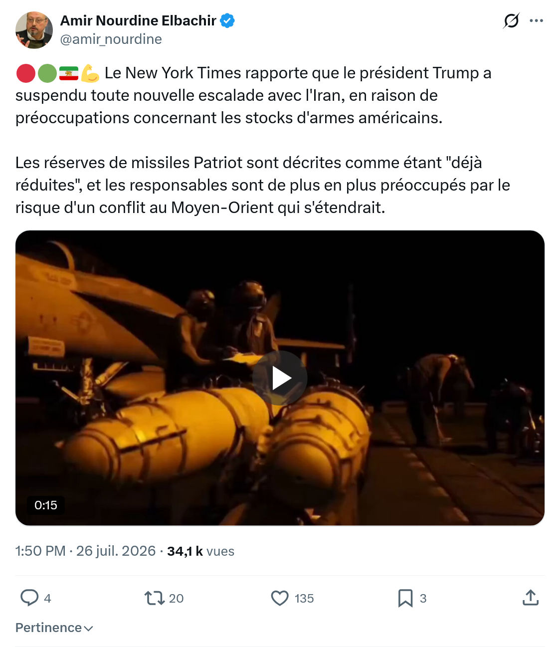 Amir Nourdine Elbachir: Le New York Times rapporte...