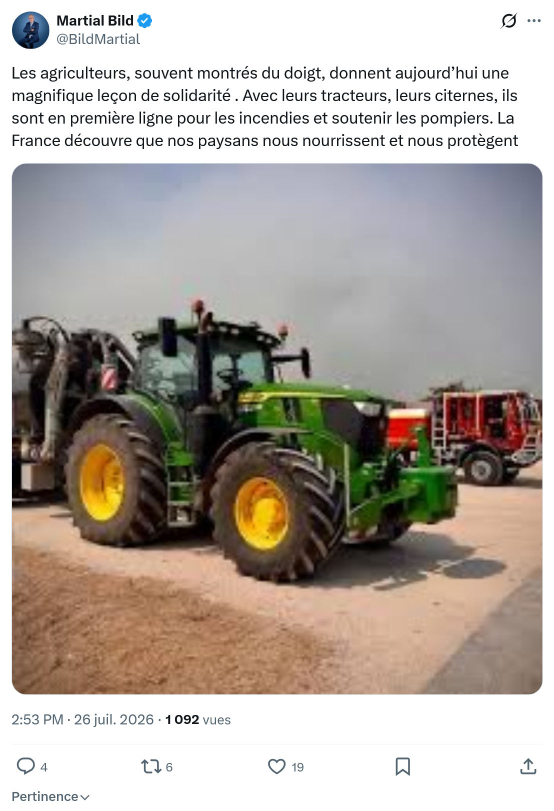 Martial Bild: Les agriculteurs, souvent montrés du doigt...