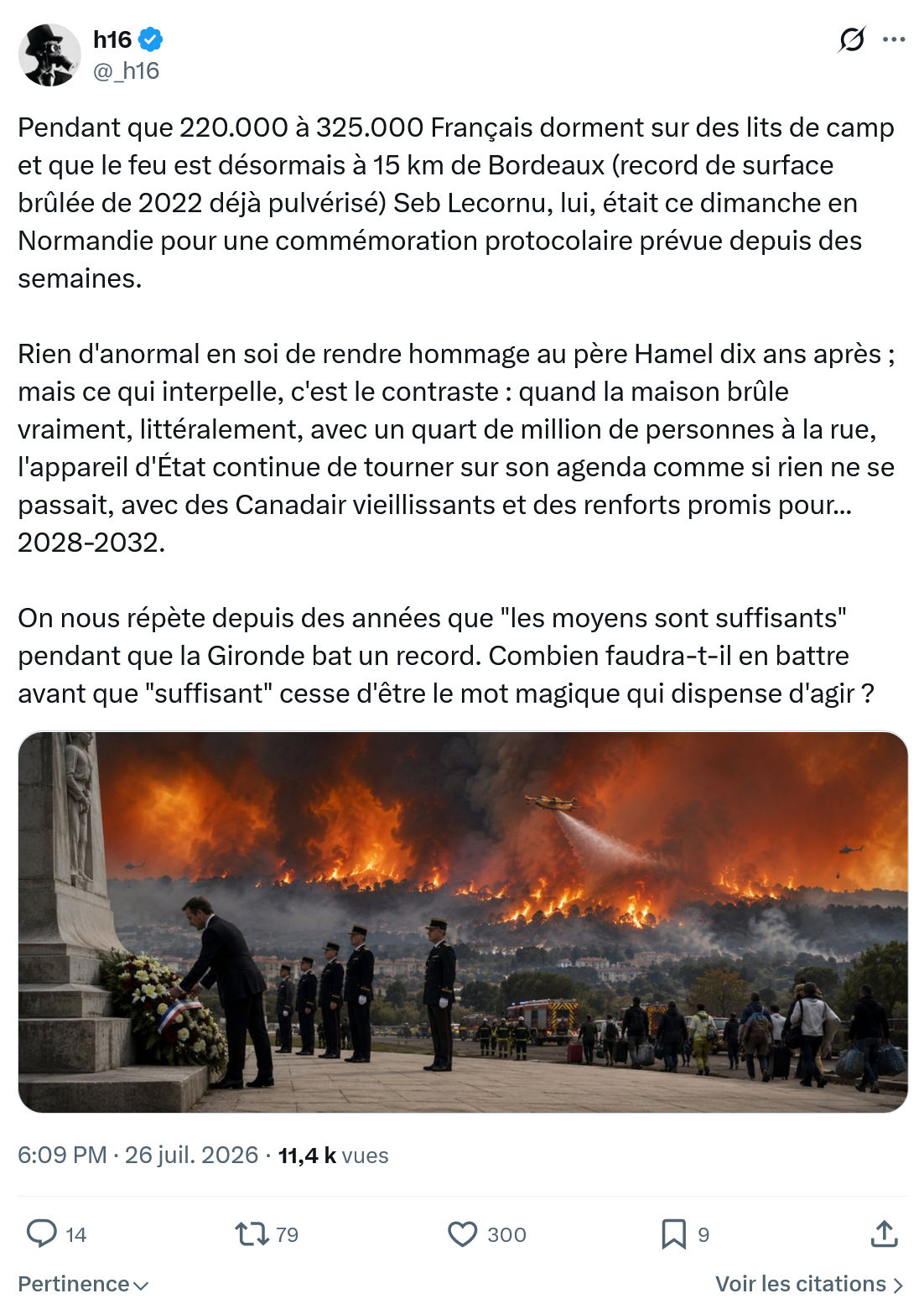 h16: Pendant que 220.000 à 325.000 Français...