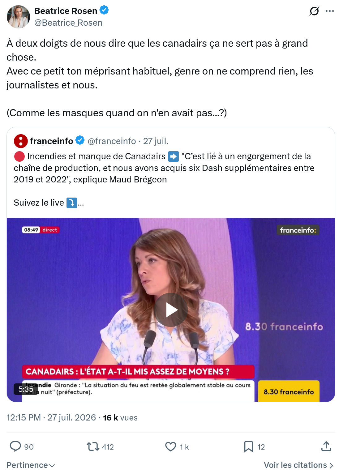 Béatrice Rosen: À deux doigts de nous dire...