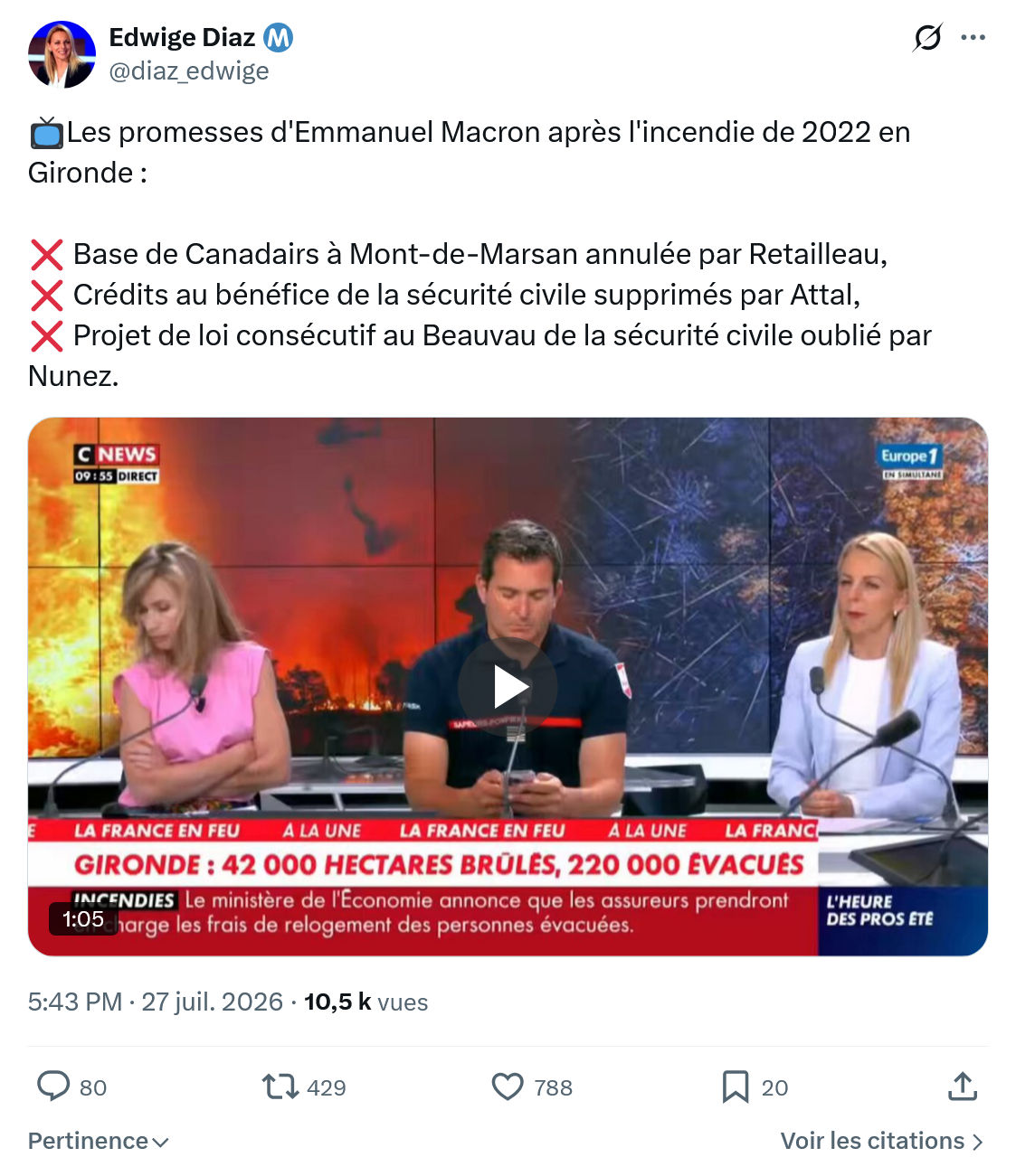 Edwige Diaz: Les promesses d'Emmanuel Macron...