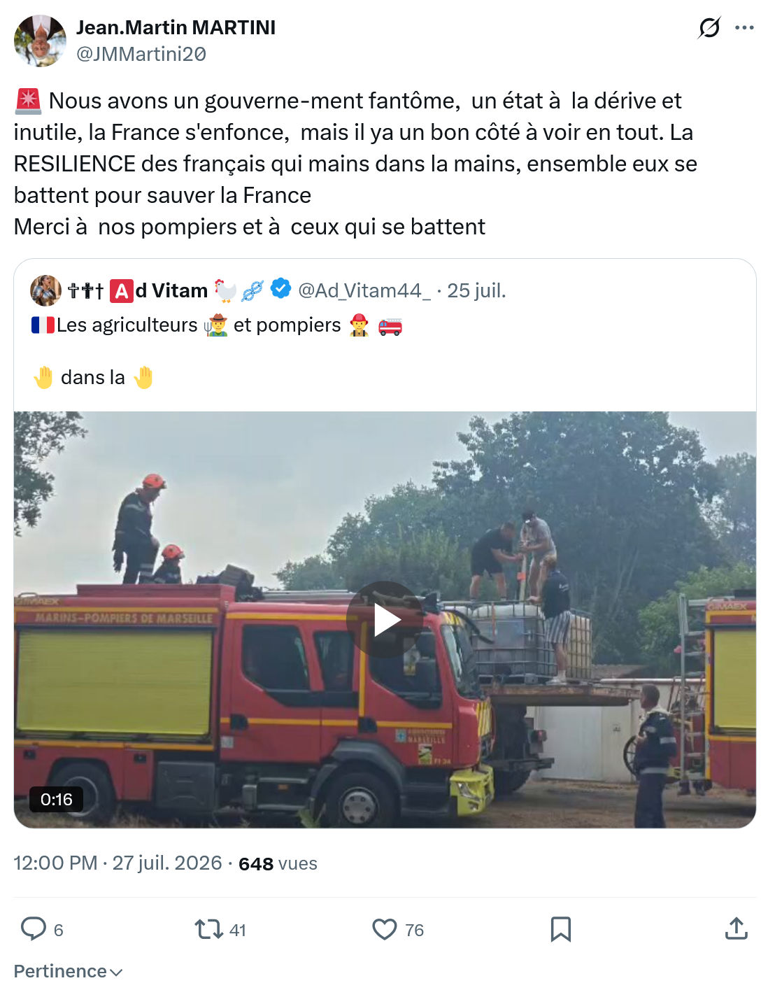 Jean-Martin Martini: Nous avons un gouverne-ment fantôme...