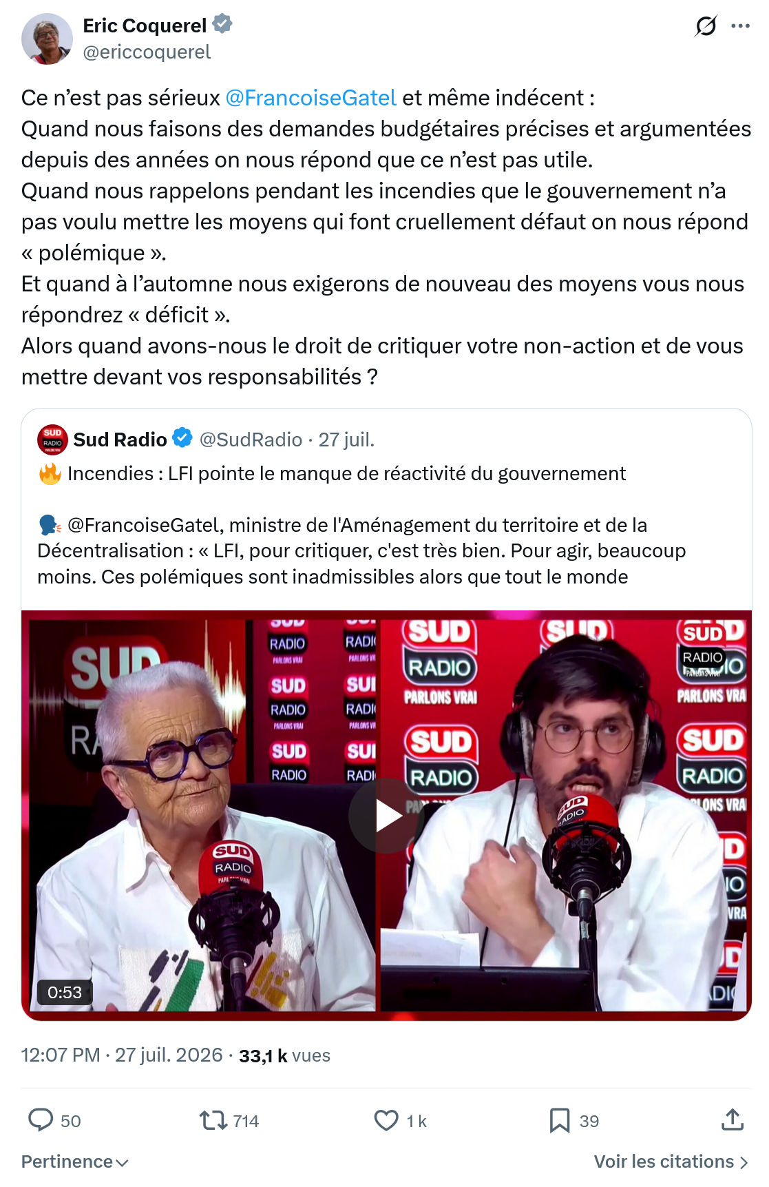 Eric Coquerel: Ce n’est pas sérieux...