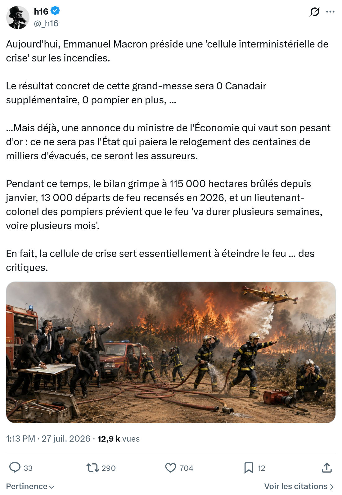 h16: Aujourd'hui, Emmanuel Macron...