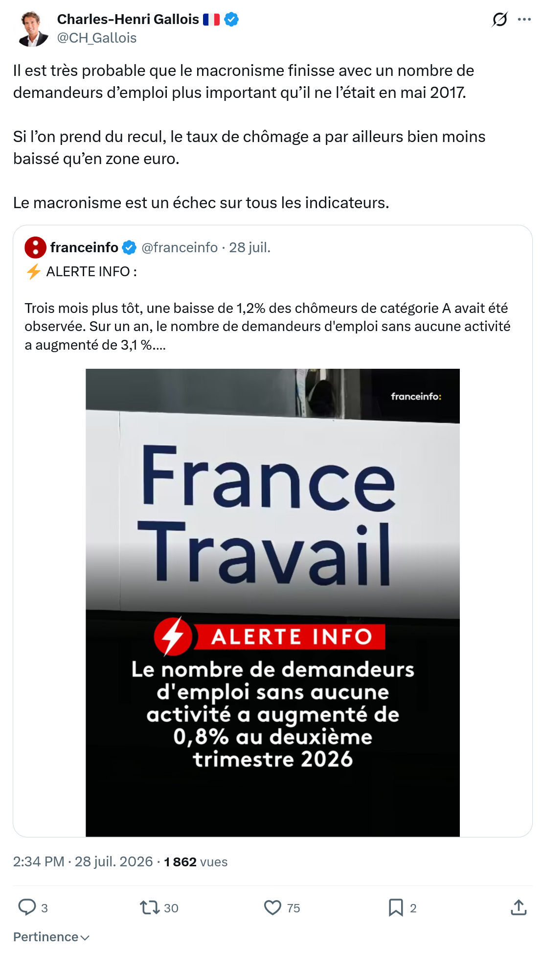 Charles-Henri Gallois: Il est très probable que le macronisme finisse...