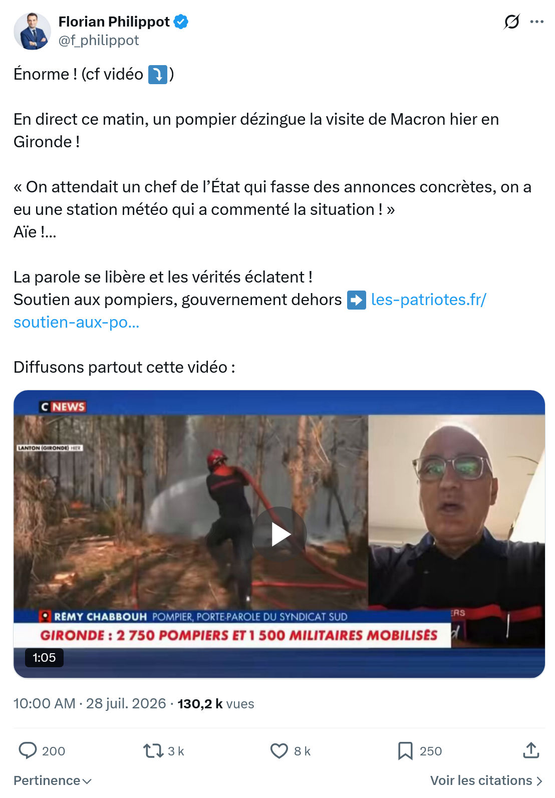 Florian Philippot: Énorme...