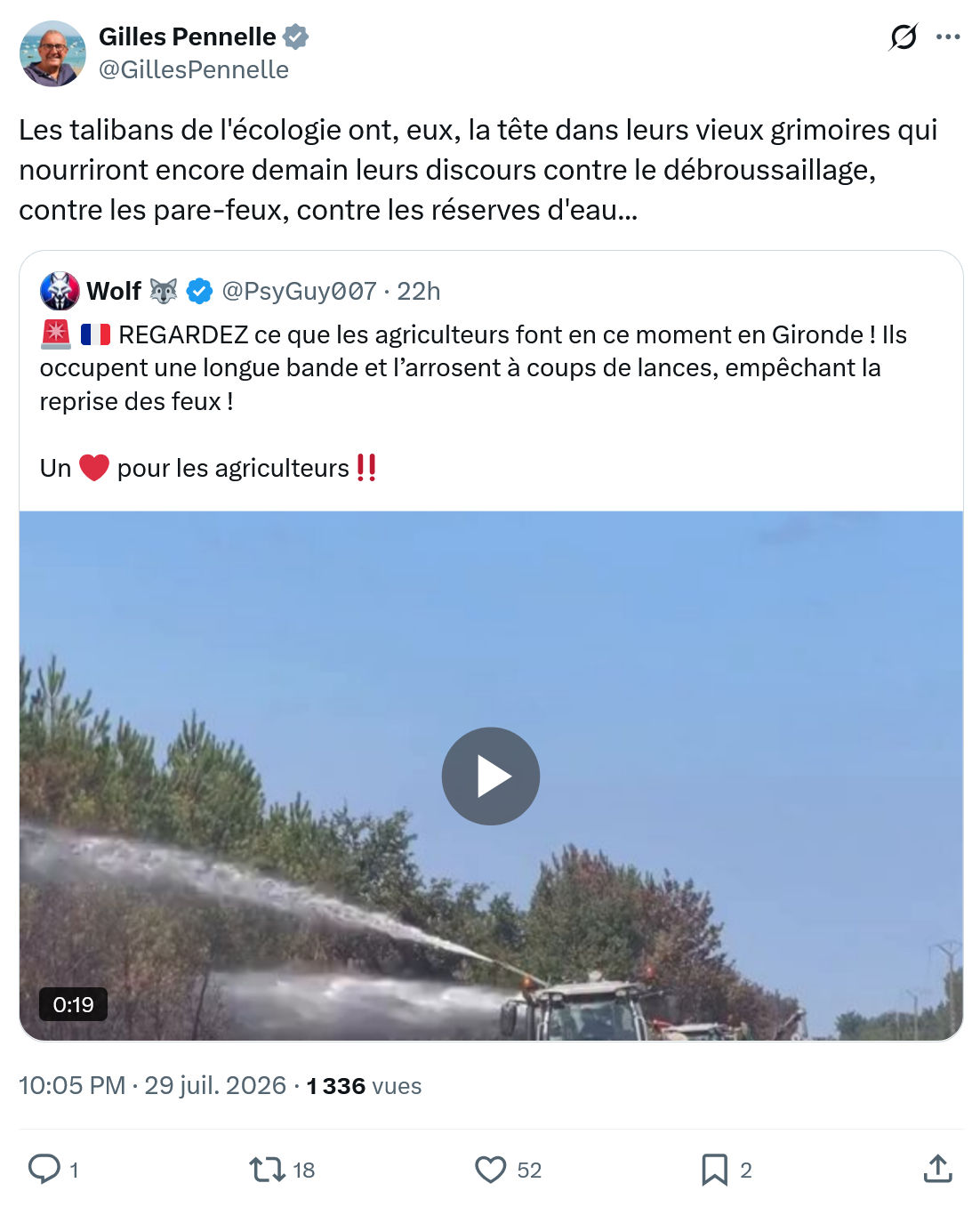 Gilles Pennelle: Les talibans de l'écologie ont...