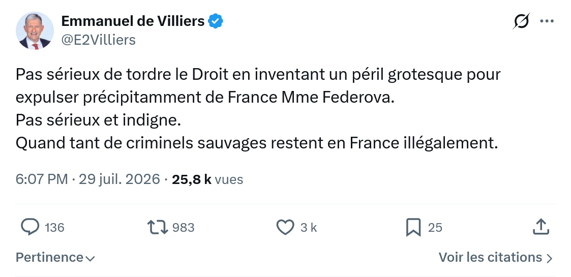 Emmanuel de Villiers: Pas sérieux de tordre...