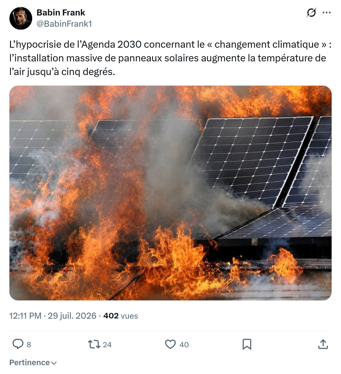 Frank Babin: L’hypocrisie de l’Agenda 2030 concernant