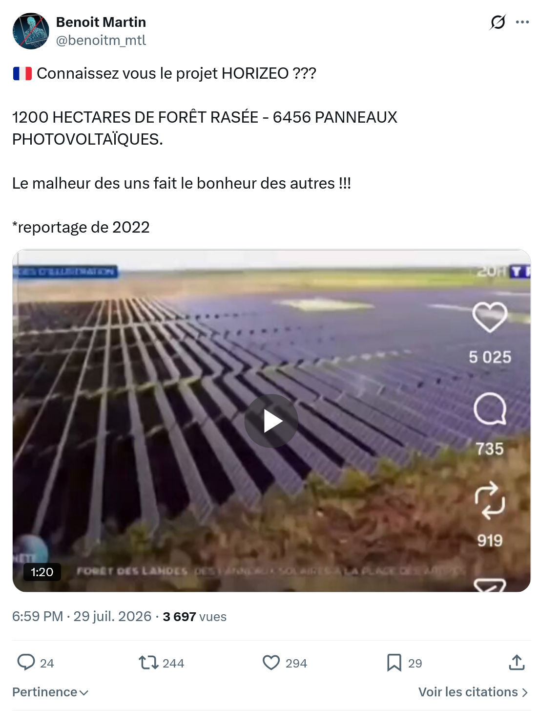 Benoît Martin: Connaissez vous le projet...
