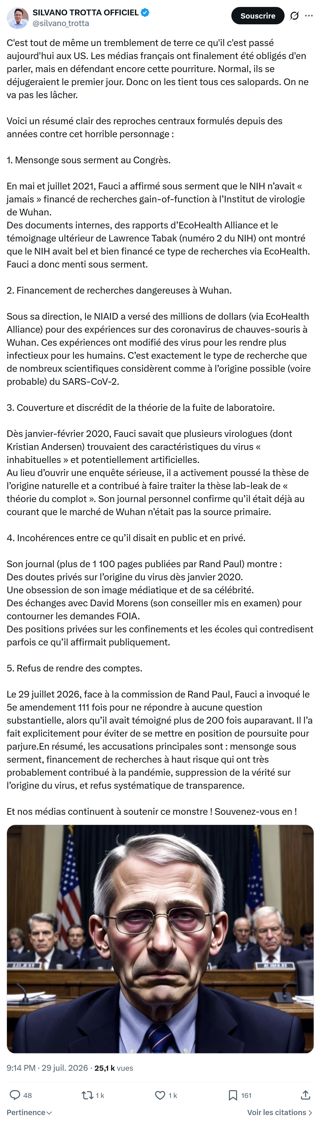 Silvano Trotta: C'est tout de même un tremblement de...