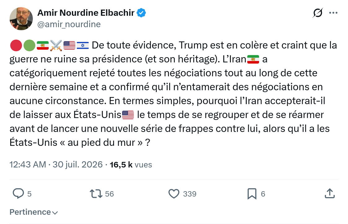 Amir Nourdine Elbachir: De toute évidence...