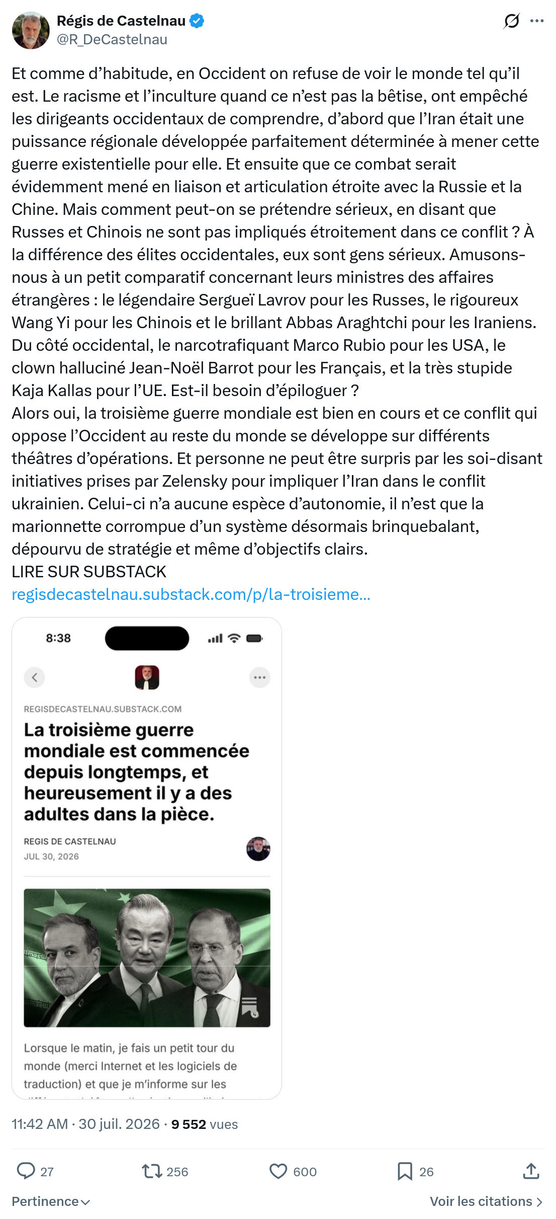 Régis de Castelnau: Et comme d’habitude...