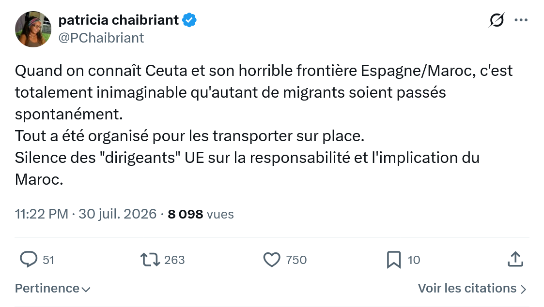 Patricia Chaibriant: Quand on connaît Ceuta...