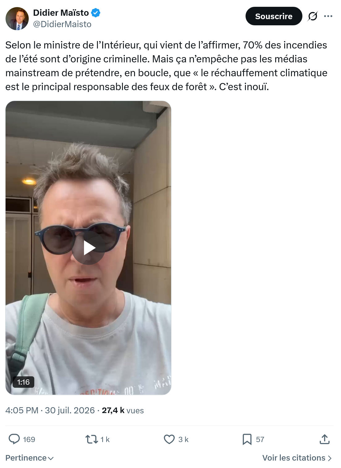 Didier Maïsto: Selon le ministre de l’Intérieur...