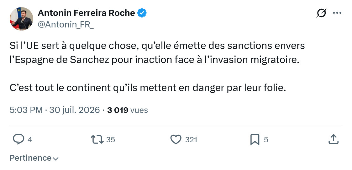 Antonin Ferreira Roche: Si l’UE sert à quelque chose...