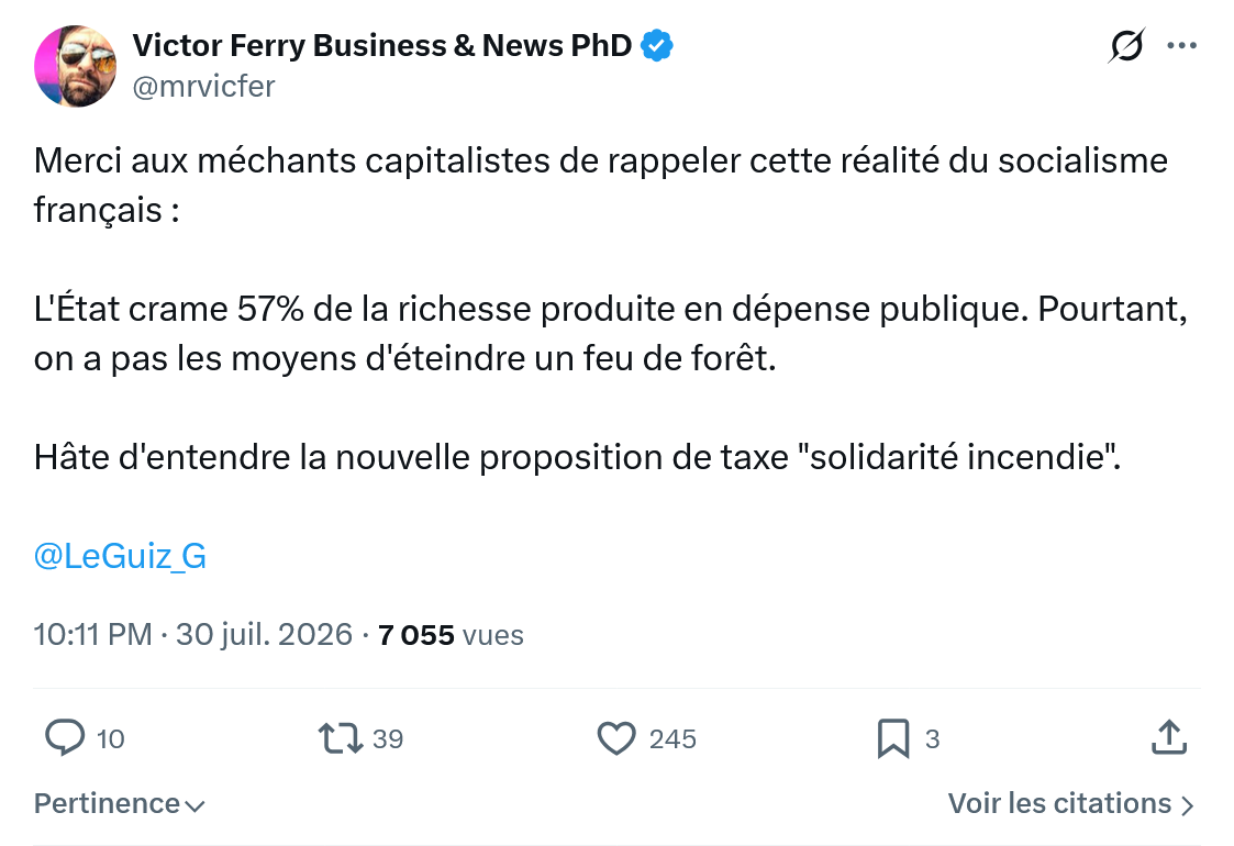 Victor Ferry: Merci aux méchants capitalistes...