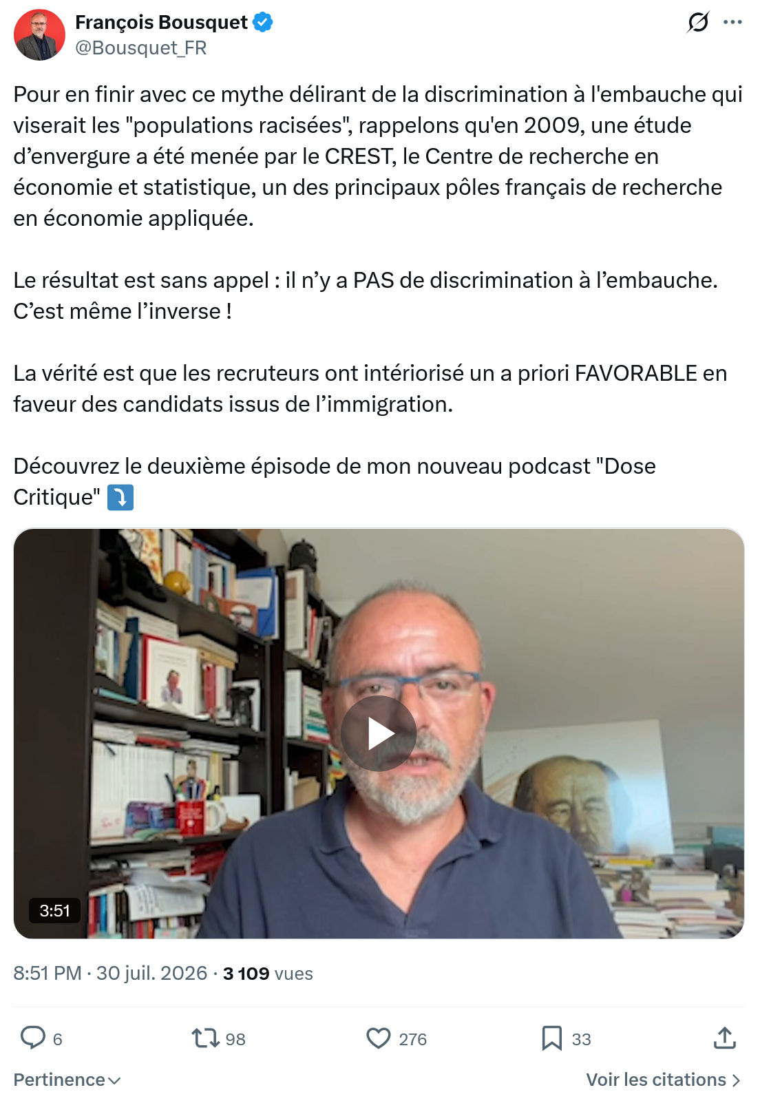 François Bousquet: Pour en finir avec ce mythe...
