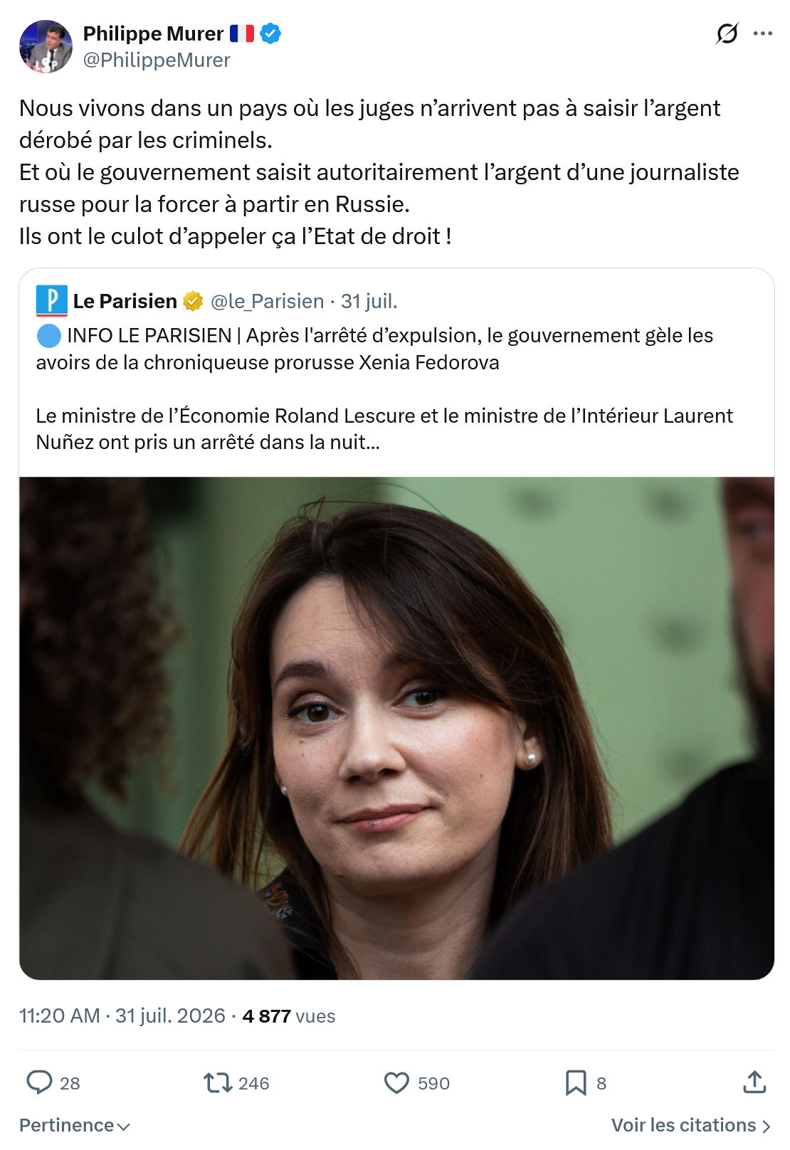 Philippe Murer: Nous vivons dans un pays...