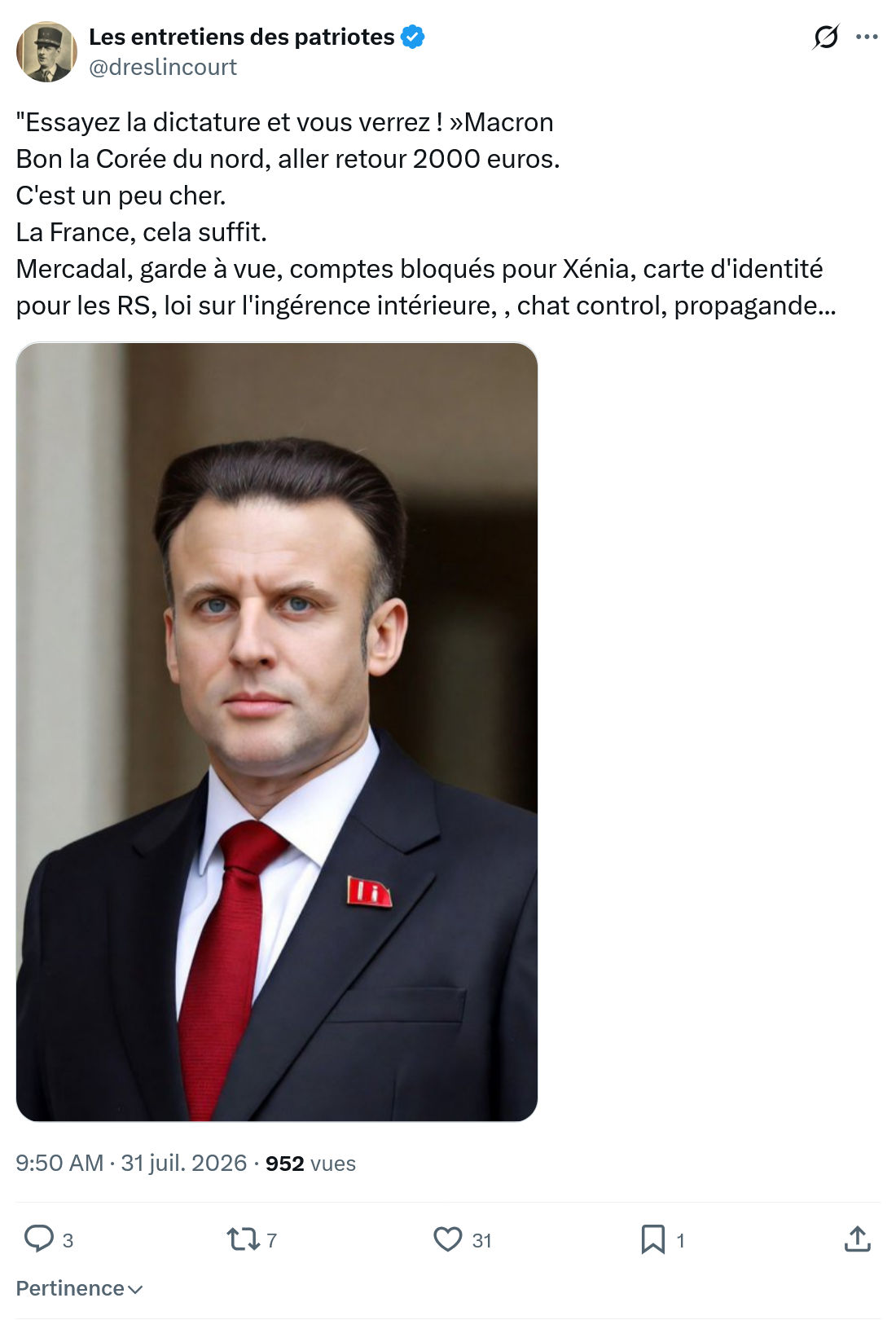 Marquis de Dreslincourt: Essayez la dictature et vous verrez...