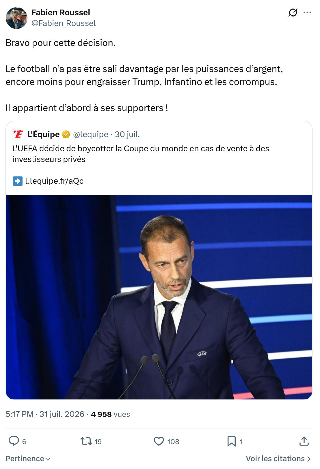 Fabien Roussel: Bravo pour cette décision...