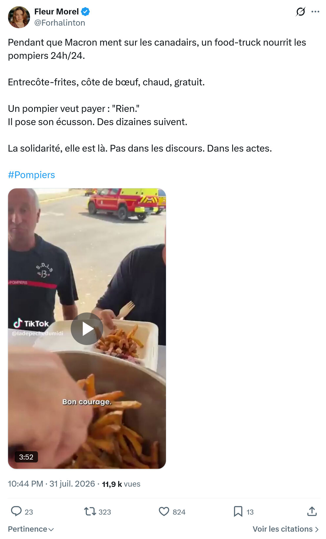 Fleur Morel: Pendant que Macron ment...