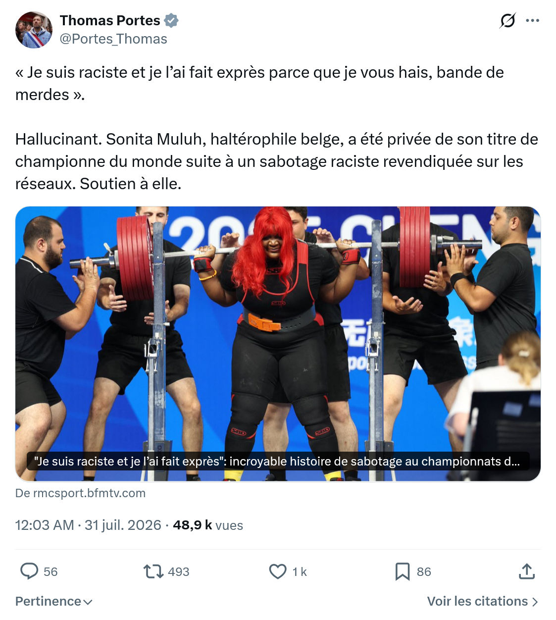 Thomas Portes: Je suis raciste et je l’ai fait...