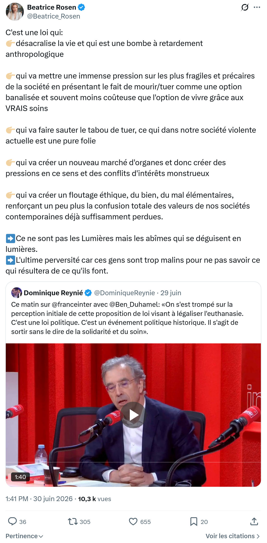 Béatrice Rosen: C'est une loi qui...