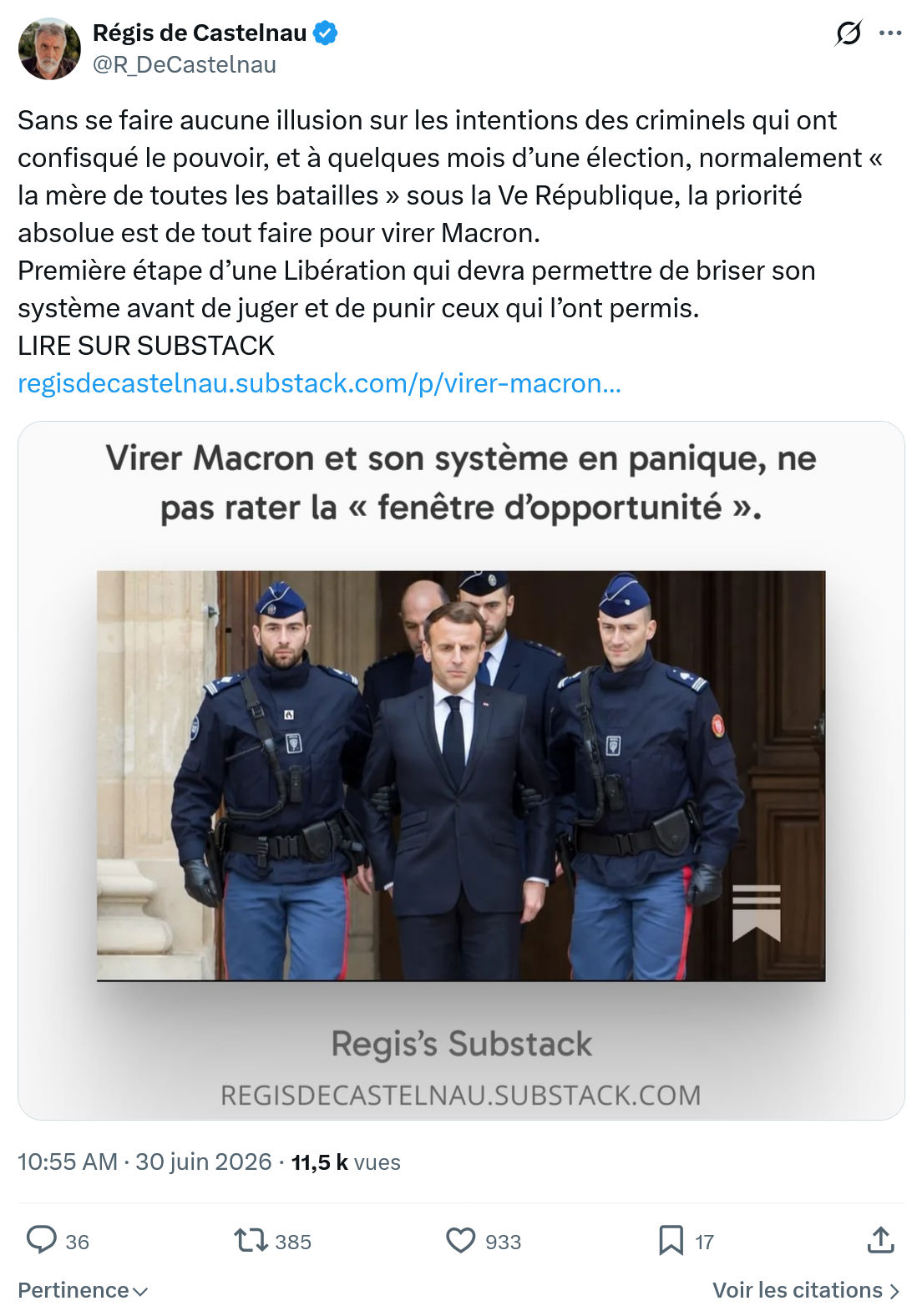 Régis de Castelnau: Sans se faire aucune illusion...